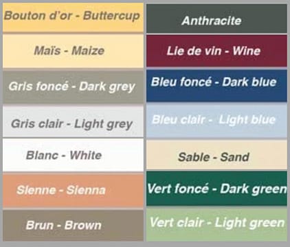 Pastelmat paper colour chart